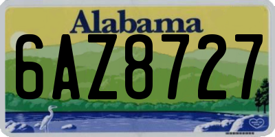 AL license plate 6AZ8727