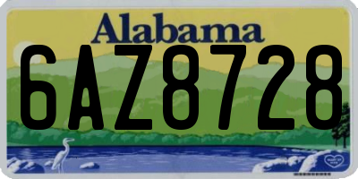 AL license plate 6AZ8728