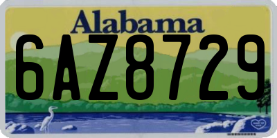 AL license plate 6AZ8729
