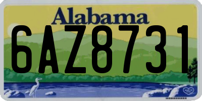 AL license plate 6AZ8731