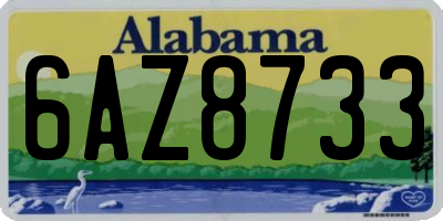 AL license plate 6AZ8733