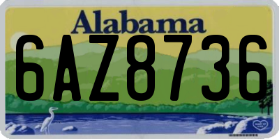 AL license plate 6AZ8736