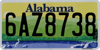 AL license plate 6AZ8738