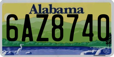 AL license plate 6AZ8740
