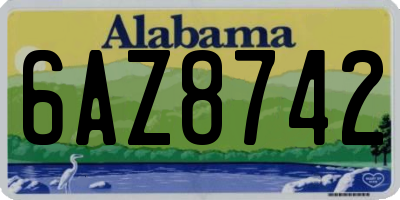 AL license plate 6AZ8742