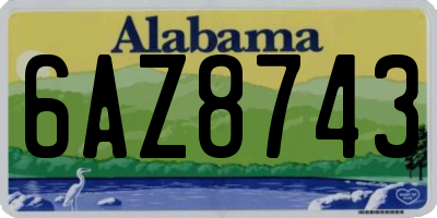 AL license plate 6AZ8743
