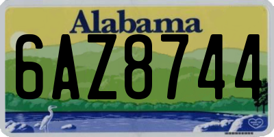 AL license plate 6AZ8744