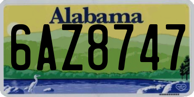 AL license plate 6AZ8747