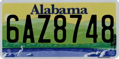 AL license plate 6AZ8748