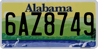 AL license plate 6AZ8749