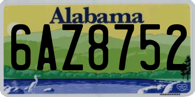 AL license plate 6AZ8752