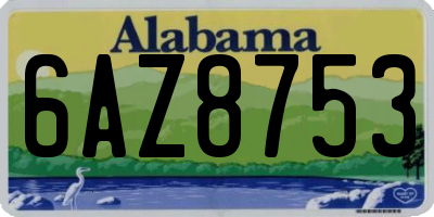 AL license plate 6AZ8753