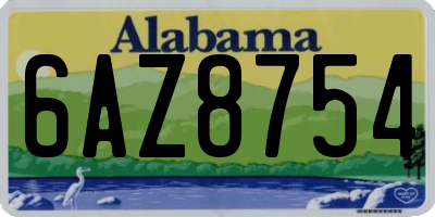 AL license plate 6AZ8754