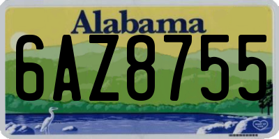 AL license plate 6AZ8755