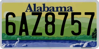 AL license plate 6AZ8757