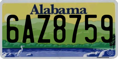 AL license plate 6AZ8759