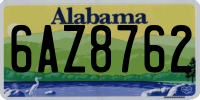 AL license plate 6AZ8762