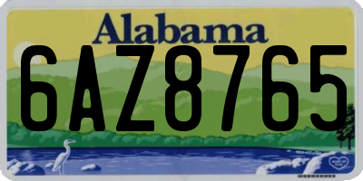 AL license plate 6AZ8765