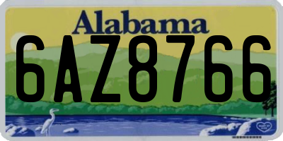AL license plate 6AZ8766