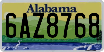 AL license plate 6AZ8768