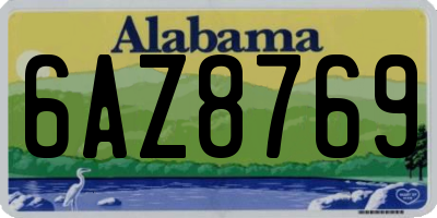 AL license plate 6AZ8769