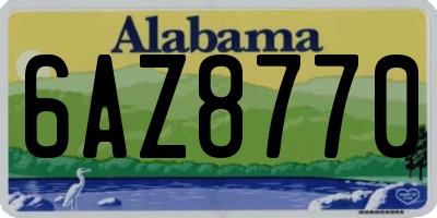 AL license plate 6AZ8770