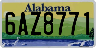AL license plate 6AZ8771