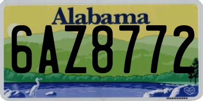 AL license plate 6AZ8772