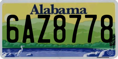 AL license plate 6AZ8778