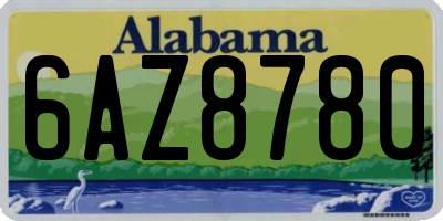 AL license plate 6AZ8780