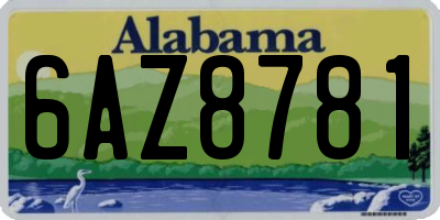 AL license plate 6AZ8781