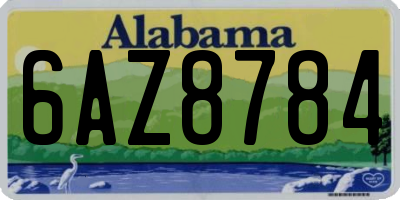 AL license plate 6AZ8784