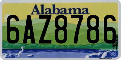 AL license plate 6AZ8786