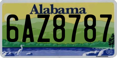 AL license plate 6AZ8787