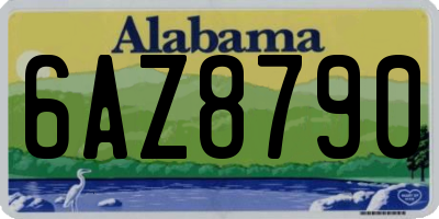 AL license plate 6AZ8790