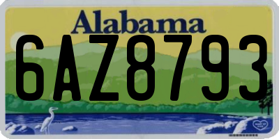 AL license plate 6AZ8793