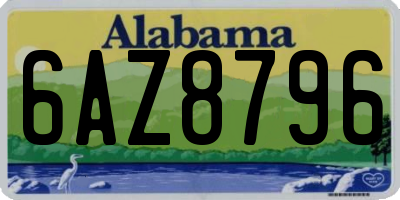 AL license plate 6AZ8796