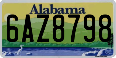AL license plate 6AZ8798