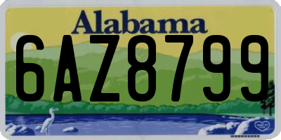 AL license plate 6AZ8799