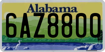 AL license plate 6AZ8800