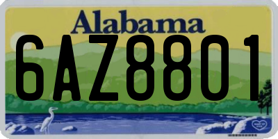 AL license plate 6AZ8801