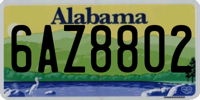 AL license plate 6AZ8802