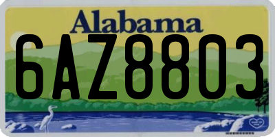 AL license plate 6AZ8803