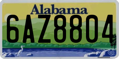 AL license plate 6AZ8804