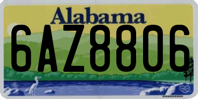 AL license plate 6AZ8806
