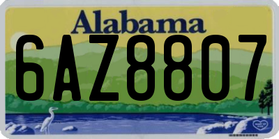 AL license plate 6AZ8807