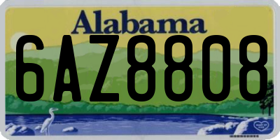 AL license plate 6AZ8808
