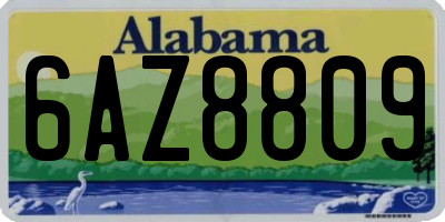 AL license plate 6AZ8809