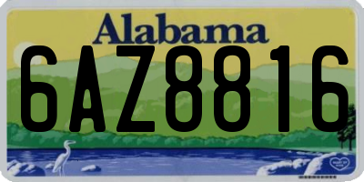 AL license plate 6AZ8816