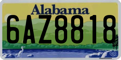 AL license plate 6AZ8818